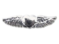 Pandantiv amuleta din argint pentru evolutie spirituala Geometrie Sacra - Inima cu Aripi